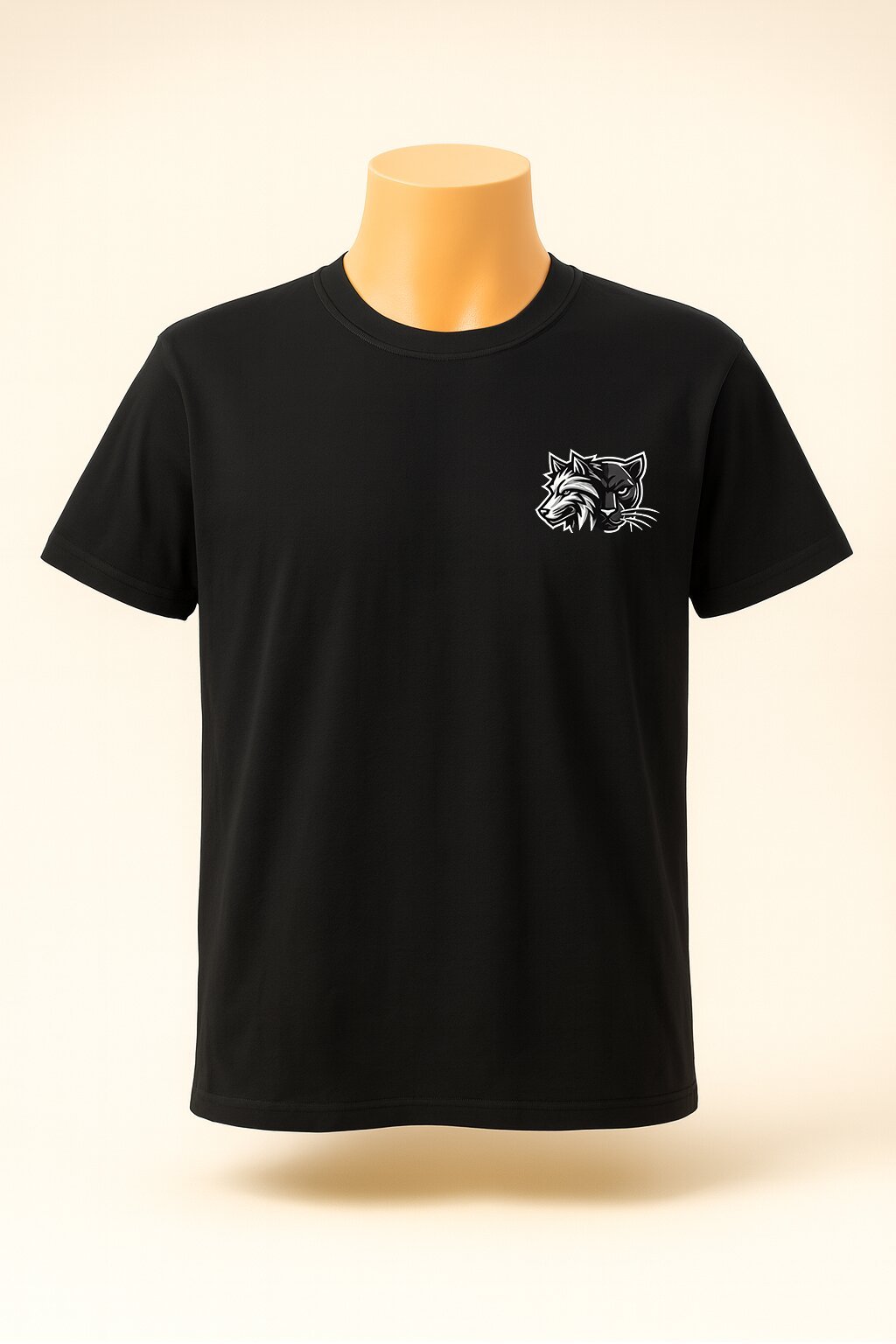 Chest Logo Printed T-shirt – Black